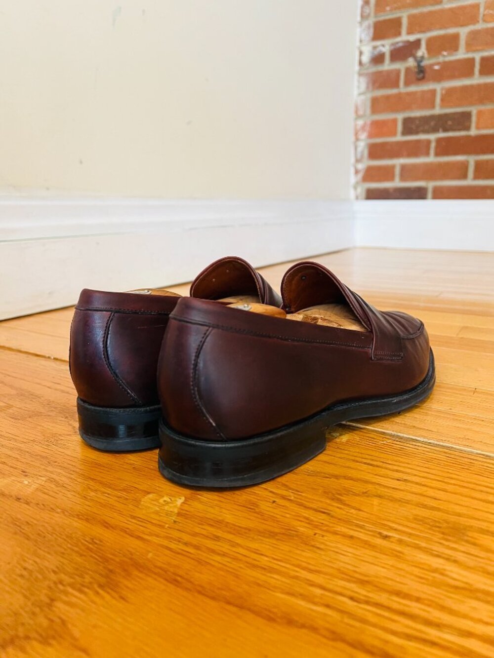 Allen Edmonds 3872 Presidio Oxblood Leather Slip On Penny Loafer Men's 10.5 D - Picture 15 of 16